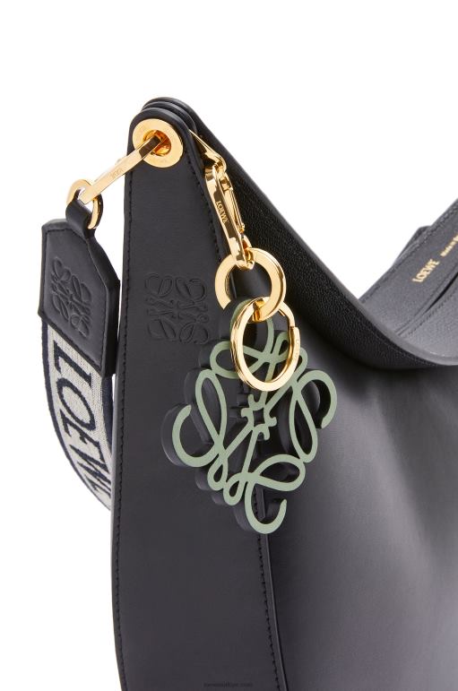 Loewe saten dana derisi ve jakarlı luna çanta 02600521 kadınlar siyah