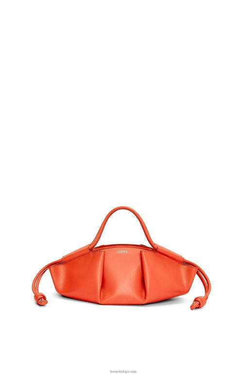 Loewe parlak napa dana derisinden küçük paseo çanta 02600349 kadınlar gündoğumu turuncu