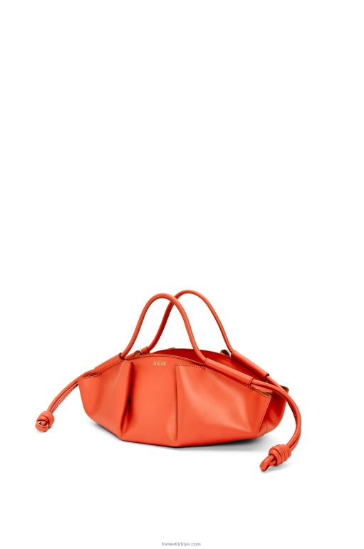 Loewe parlak napa dana derisinden küçük paseo çanta 02600349 kadınlar gündoğumu turuncu
