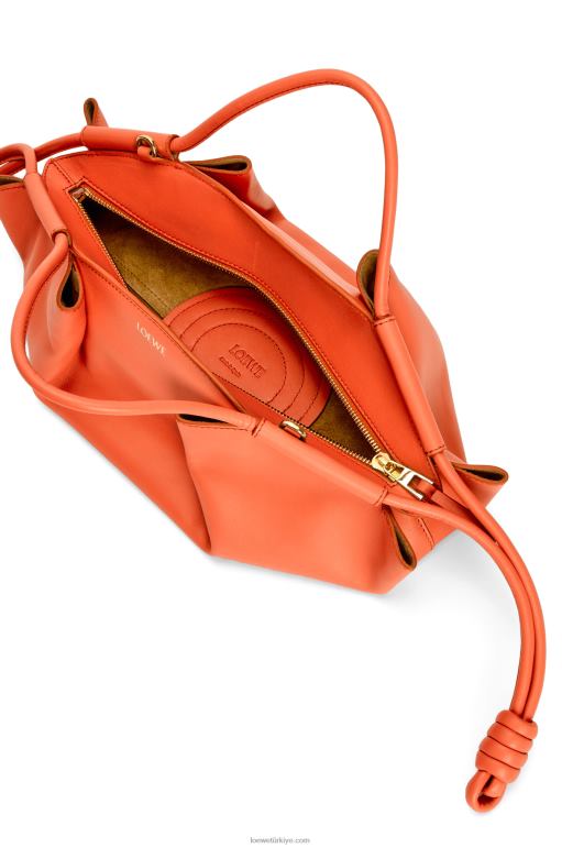 Loewe parlak napa dana derisinden küçük paseo çanta 02600349 kadınlar gündoğumu turuncu
