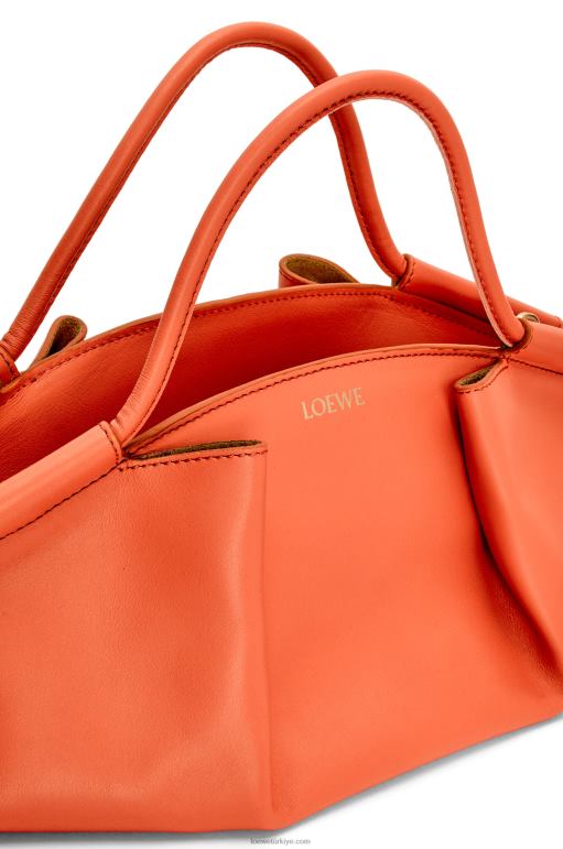 Loewe parlak napa dana derisinden küçük paseo çanta 02600349 kadınlar gündoğumu turuncu
