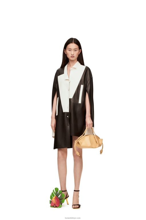 Loewe parlak napa dana derisinden küçük paseo çanta 02600351 kadınlar koyu tereyağı