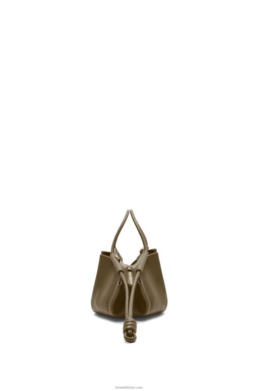 Loewe parlak napa dana derisinden küçük paseo çanta 02600353 kadınlar koyu haki yeşil