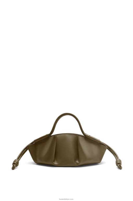 Loewe parlak napa dana derisinden küçük paseo çanta 02600353 kadınlar koyu haki yeşil