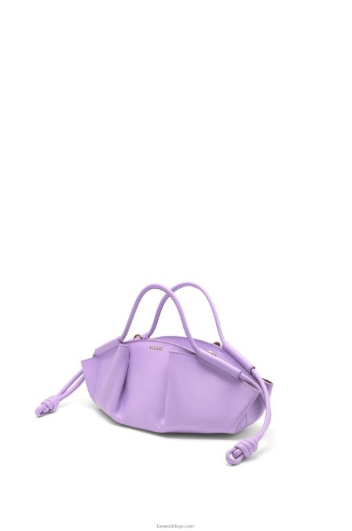 Loewe parlak napa dana derisinden küçük paseo çanta 02600354 kadınlar açık leylak rengi