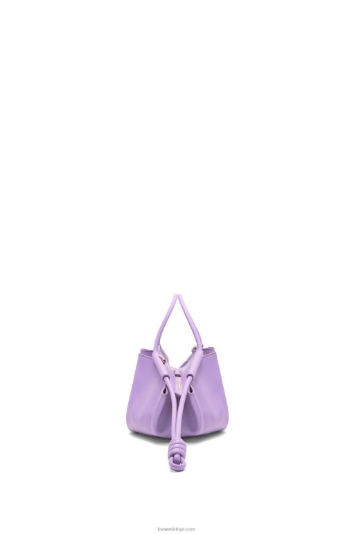 Loewe parlak napa dana derisinden küçük paseo çanta 02600354 kadınlar açık leylak rengi