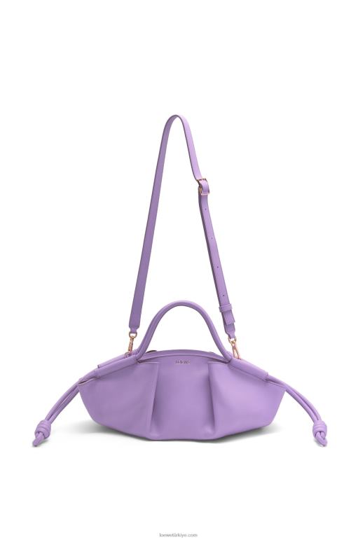 Loewe parlak napa dana derisinden küçük paseo çanta 02600354 kadınlar açık leylak rengi
