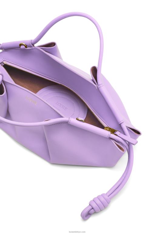 Loewe parlak napa dana derisinden küçük paseo çanta 02600354 kadınlar açık leylak rengi