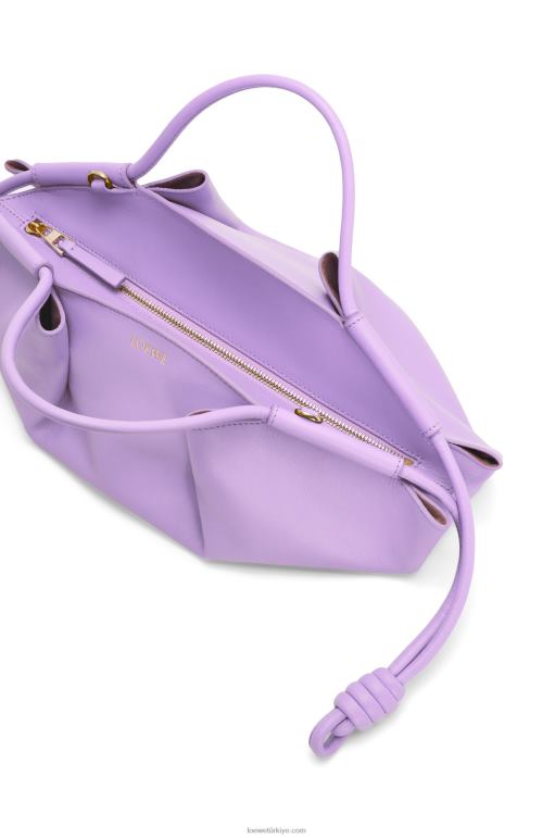 Loewe parlak napa dana derisinden küçük paseo çanta 02600354 kadınlar açık leylak rengi