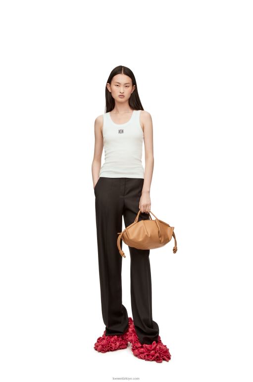 Loewe parlak napa dana derisinden küçük paseo çanta 02600418 kadınlar sıcak çöl