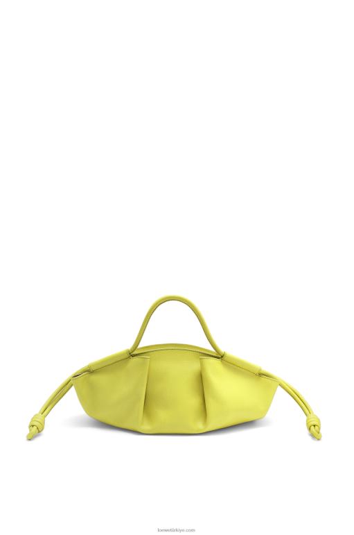 Loewe parlak napa dana derisinden küçük paseo çanta 02600419 kadınlar limon sarısı