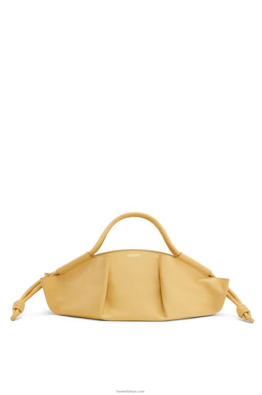 Loewe parlak napa dana derisinden paseo çanta 02600352 kadınlar koyu tereyağı