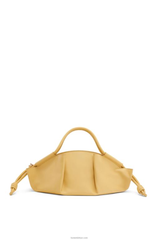 Loewe parlak napa dana derisinden paseo çanta 02600352 kadınlar koyu tereyağı