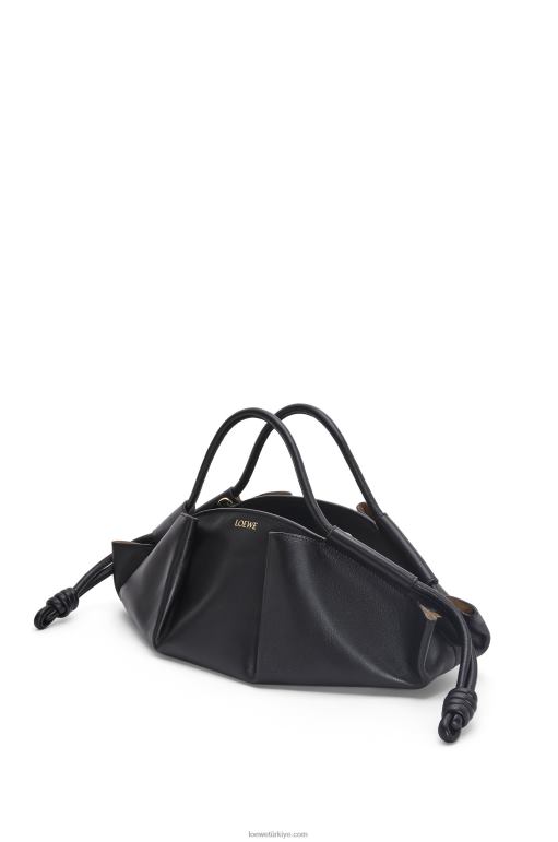 Loewe parlak napa dana derisinden paseo çanta 02600538 kadınlar siyah
