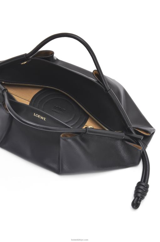 Loewe parlak napa dana derisinden paseo çanta 02600538 kadınlar siyah