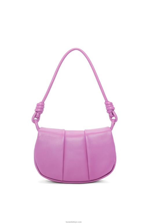 Loewe parlak napa dana derisinden paseo el çantası 02600335 kadınlar kaya gülü