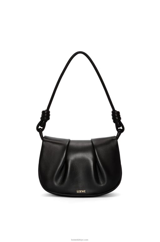 Loewe parlak napa dana derisinden paseo el çantası 02600337 kadınlar siyah
