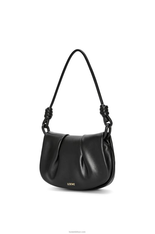 Loewe parlak napa dana derisinden paseo el çantası 02600337 kadınlar siyah