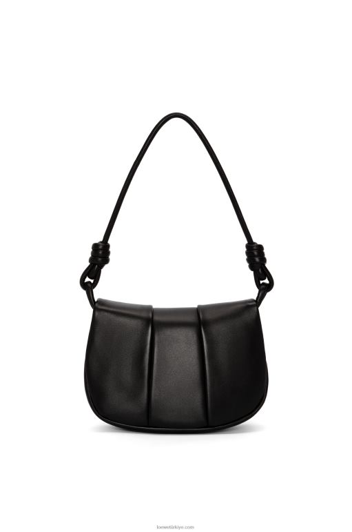 Loewe parlak napa dana derisinden paseo el çantası 02600337 kadınlar siyah
