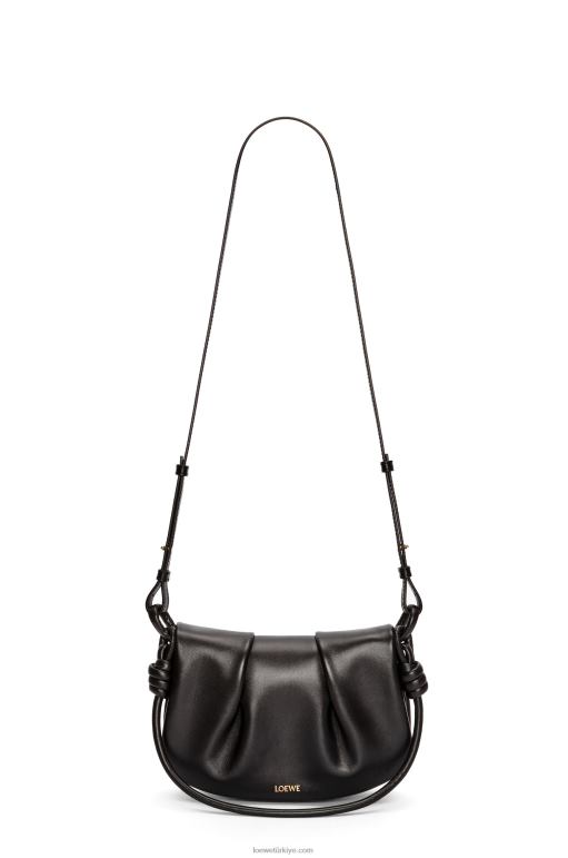 Loewe parlak napa dana derisinden paseo el çantası 02600337 kadınlar siyah