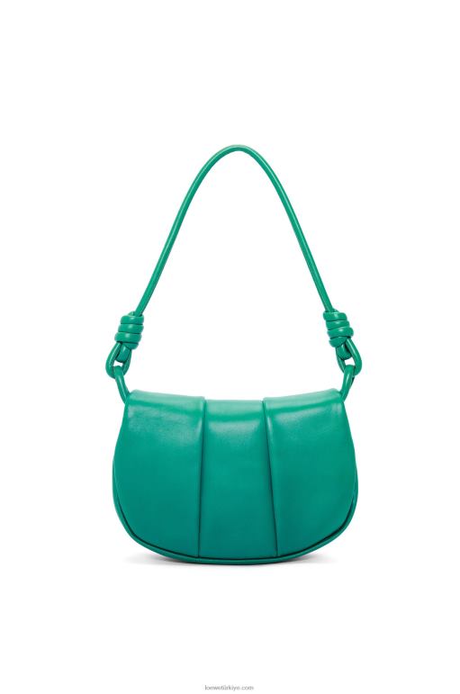 Loewe parlak napa dana derisinden paseo el çantası 02600338 kadınlar Zümrüt yeşili