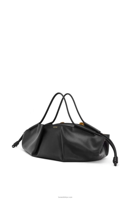 Loewe parlak napa dana derisinden xl paseo çanta 02600401 kadınlar siyah