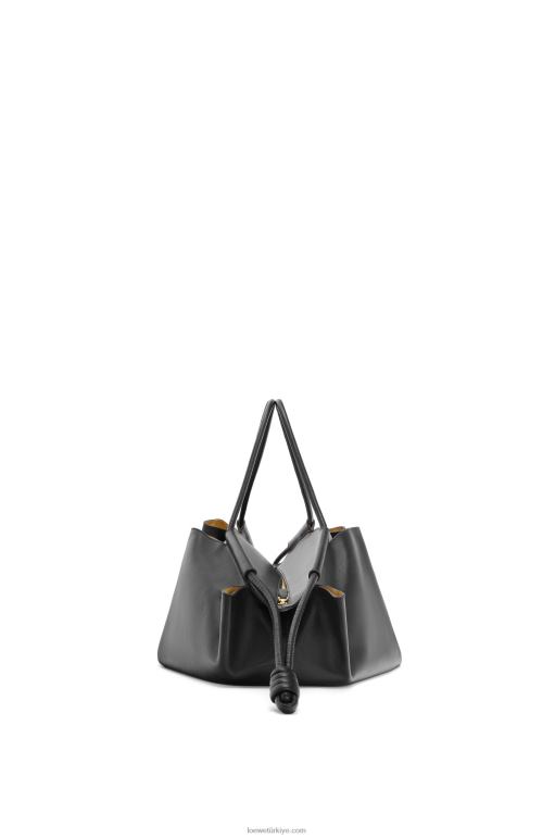 Loewe parlak napa dana derisinden xl paseo çanta 02600401 kadınlar siyah