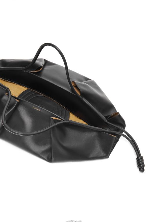 Loewe parlak napa dana derisinden xl paseo çanta 02600401 kadınlar siyah