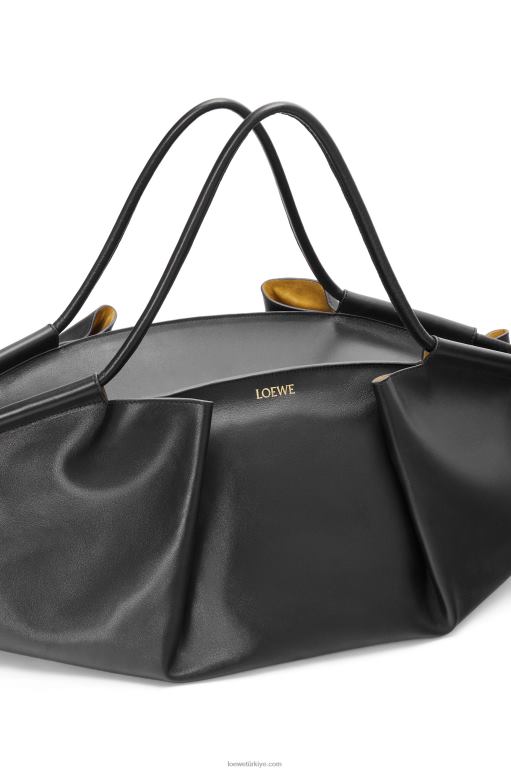 Loewe parlak napa dana derisinden xl paseo çanta 02600401 kadınlar siyah