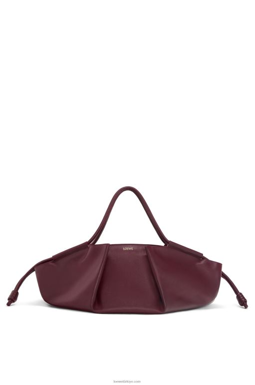 Loewe parlak napa dana derisinden xl paseo çanta 02600415 kadınlar bordo