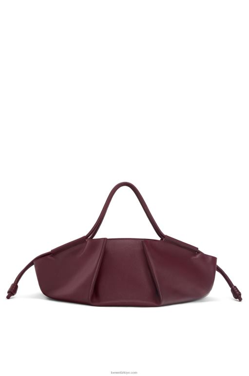 Loewe parlak napa dana derisinden xl paseo çanta 02600415 kadınlar bordo