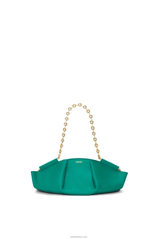 Loewe zincirli parlak napa dana derisinden küçük paseo çanta 02600403 kadınlar Zümrüt yeşili