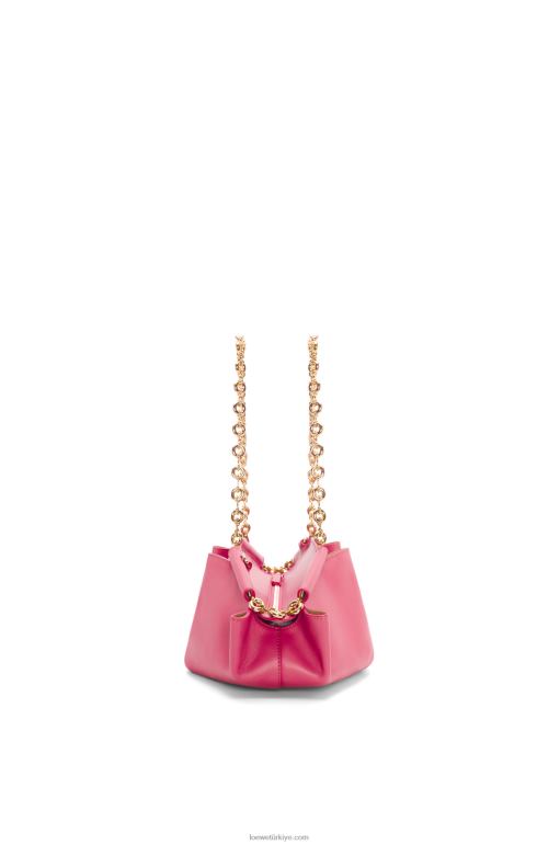 Loewe zincirli parlak napa dana derisinden küçük paseo çanta 02600420 kadınlar eflatun