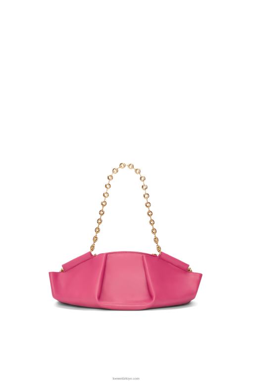 Loewe zincirli parlak napa dana derisinden küçük paseo çanta 02600420 kadınlar eflatun