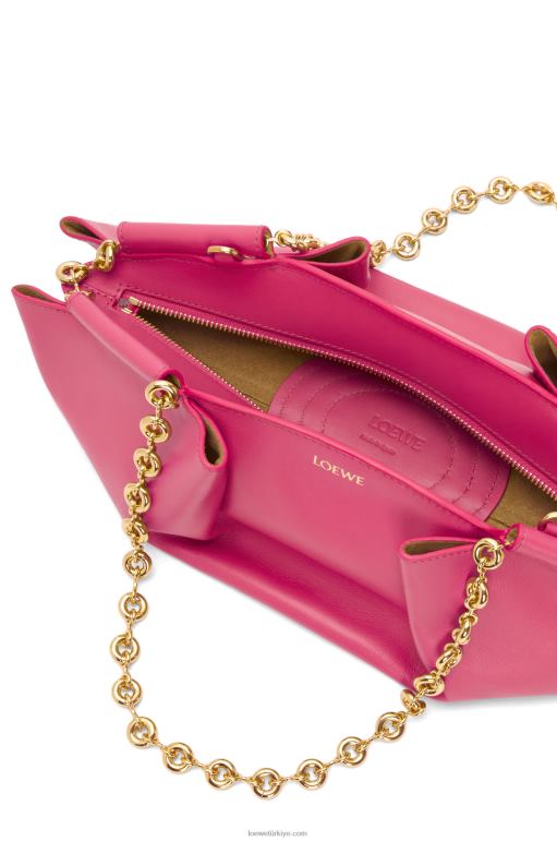 Loewe zincirli parlak napa dana derisinden küçük paseo çanta 02600420 kadınlar eflatun