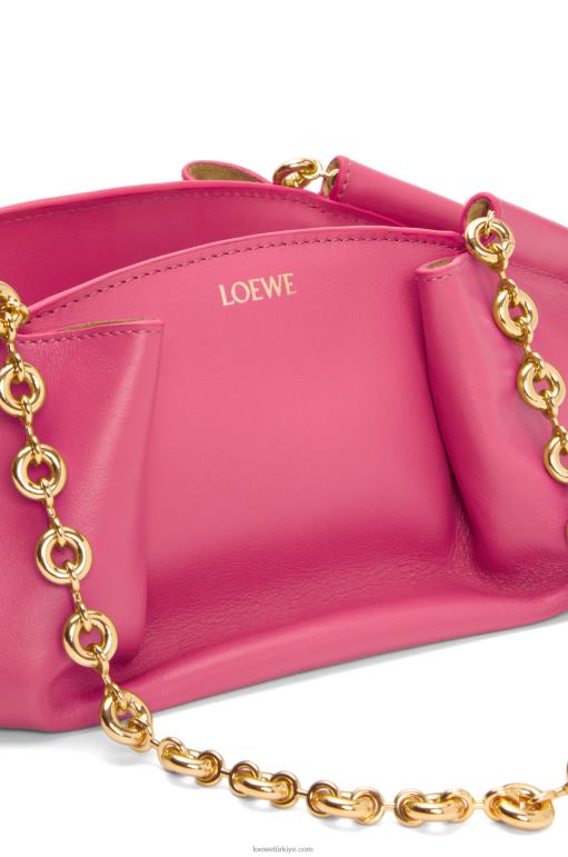 Loewe zincirli parlak napa dana derisinden küçük paseo çanta 02600420 kadınlar eflatun