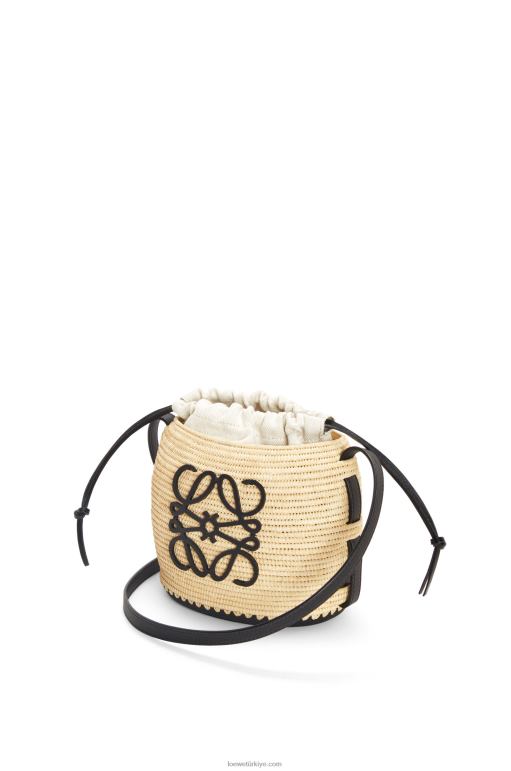Loewe rafya ve kauçuktan arı kovanı çantası 0260044 kadınlar doğal/siyah