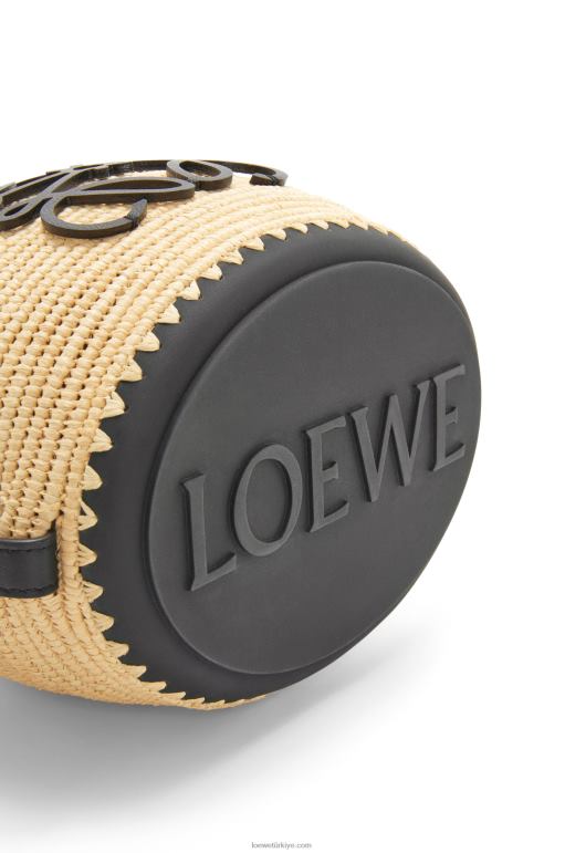 Loewe rafya ve kauçuktan arı kovanı çantası 0260044 kadınlar doğal/siyah