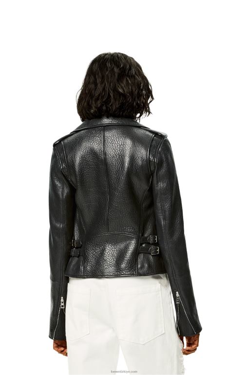 Loewe Nappa\'da motorcu ceketi 026001137 kadınlar siyah