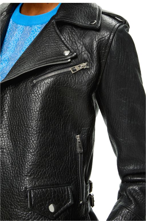 Loewe Nappa\'da motorcu ceketi 026001137 kadınlar siyah