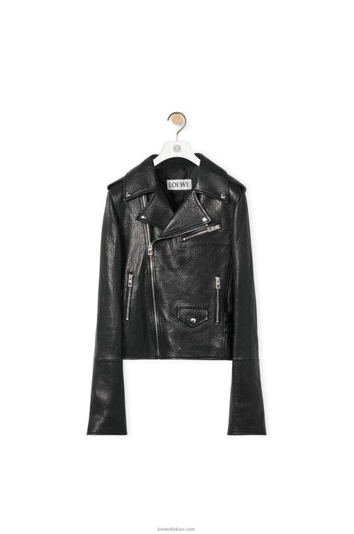 Loewe Nappa\'da motorcu ceketi 026001137 kadınlar siyah