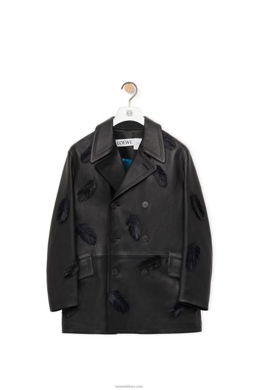 Loewe Nappa\'da uluyan tavuskuşu 026001107 kadınlar siyah