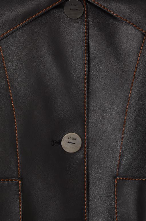 Loewe Nappa kuzu derisinden kıvrık ceket 026001149 kadınlar siyah