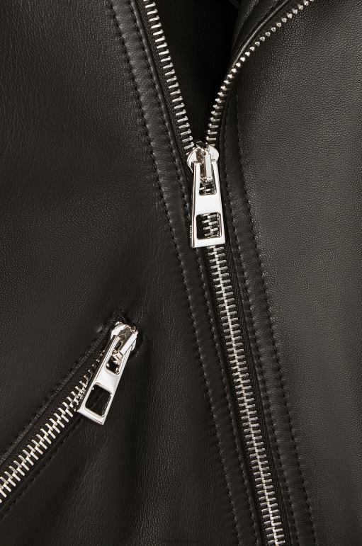 Loewe Nappa kuzu derisinden motorcu ceketi 026001138 kadınlar siyah