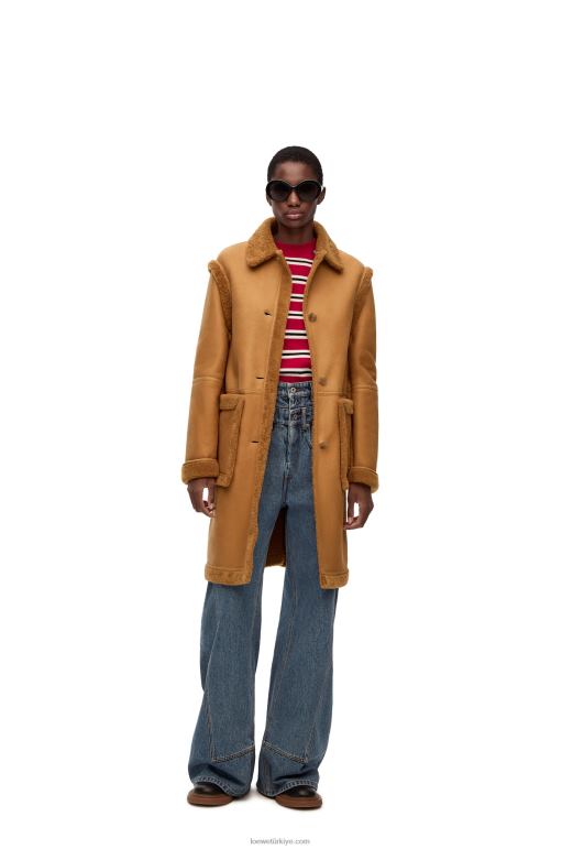 Loewe kürk manto 026001122 kadınlar şekerleme