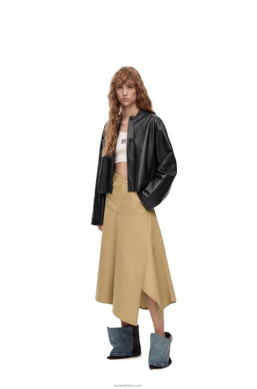 Loewe napa düğmeli ceket 026001120 kadınlar siyah