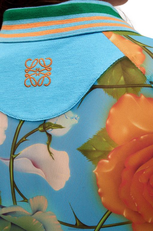 Loewe fileli gül polo elbise 026001042 kadınlar mavi/çok renkli