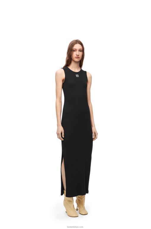 Loewe pamuklu anagram tank elbise 026001091 kadınlar siyah