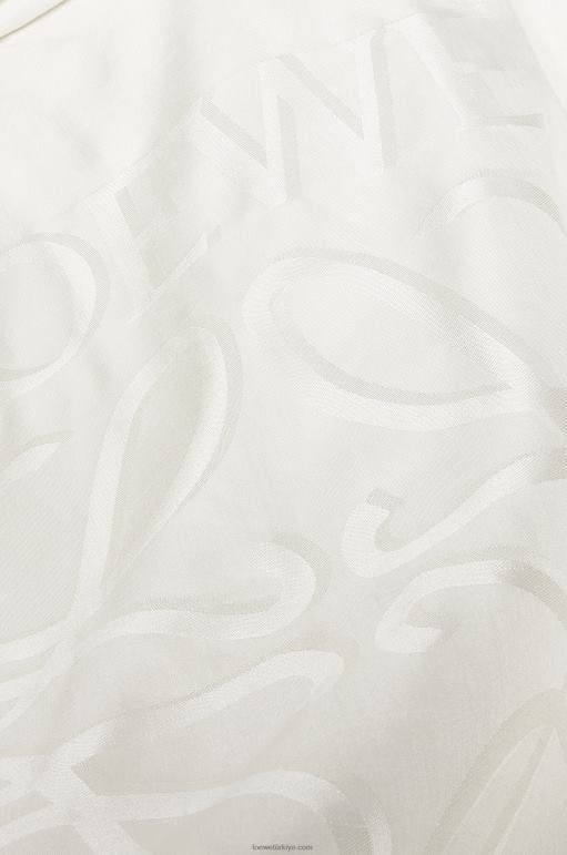 Loewe ipek kapüşonlu gömlek 02600922 kadınlar ekru