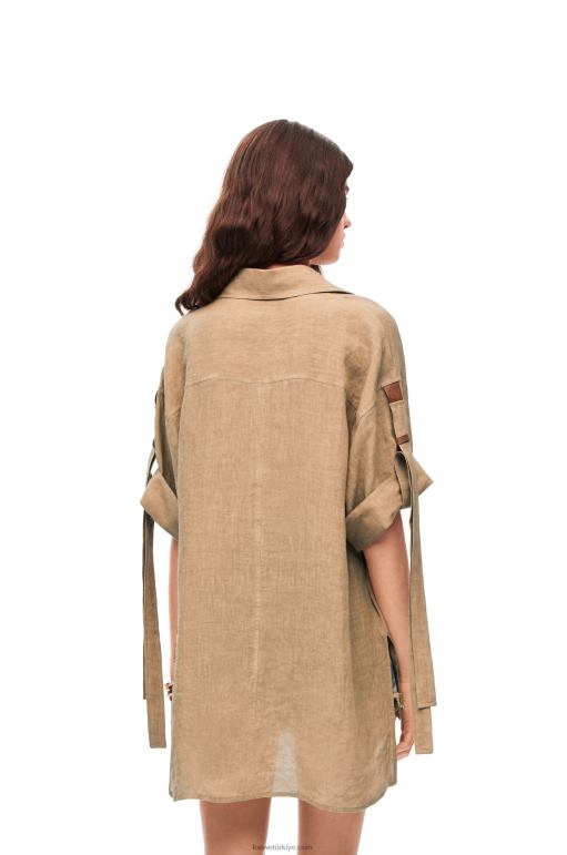 Loewe keten iş gömleği 02600863 kadınlar taos taupe